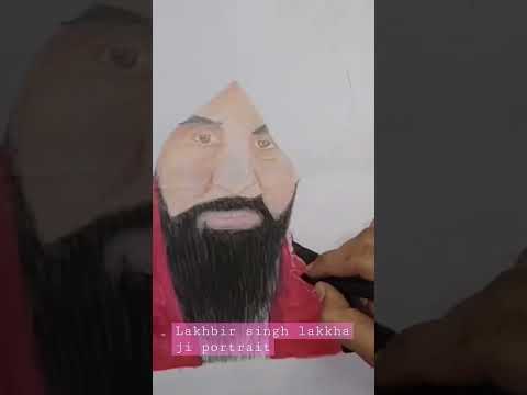 Lakhbir singh lakkha 🙏🏻 portrait|song 🦄 #viral #art #shorts
