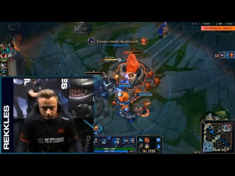 [FNC Rekkles Pro View] POV - FNC vs S04 - LEC Spring 2020 - Rekkles Aphelios Gameplay