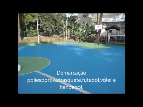 Reforma de quadra poliesportiva base de concreto