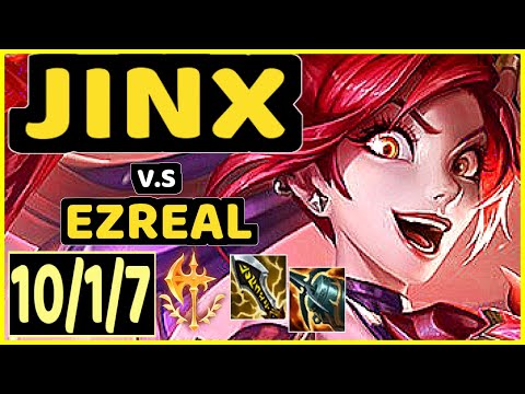 JINX vs EZREAL - 10/1/7 KDA BOTTOM ADC GAMEPLAY - EUW Ranked GRANDMASTER