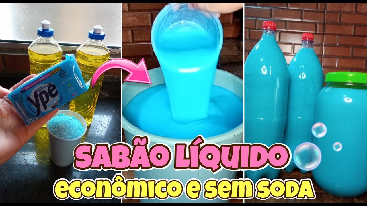 COMO FAZER SABÃO LIQUIDO SEM SODA- SEM LIQUIDIFICADOR- MEXEU TA PRONTO!! #sabãoliquidocaseiro
