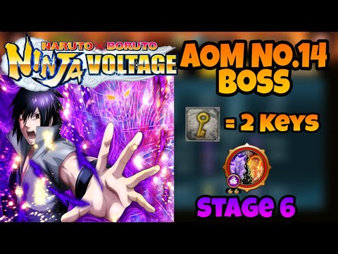 AOM.14 | End's Ult Strategy Sasuke EMS Stage 6 Boss 2 keys Clear | Naruto x Boruto Ninja Voltage