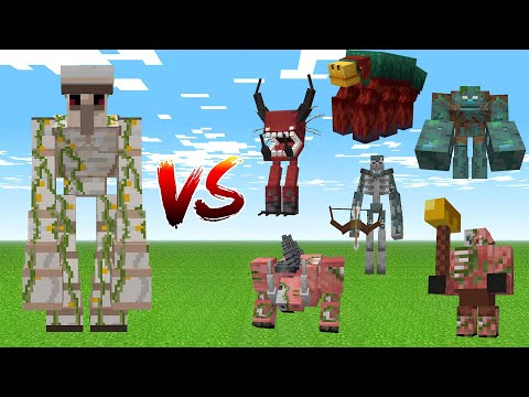 EPIC BATTLE: Mutant Iron Golem vs ALL MUTANT MOBS in Minecraft