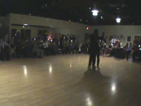  Jennifer Bratt  and  Ney Melo  are  dancing  to  the  milonga  "  Milonga De Mis Tiempos  "