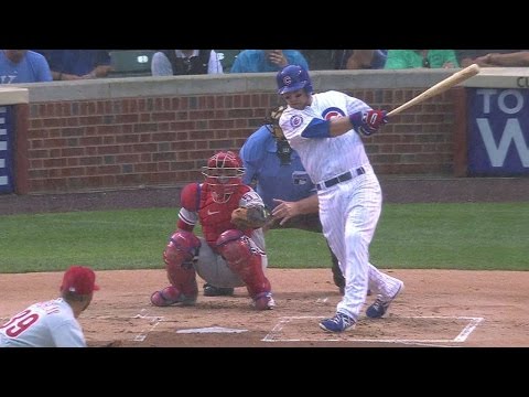 PHI@CHC: Zobrist doubles to extend hit streak to 13