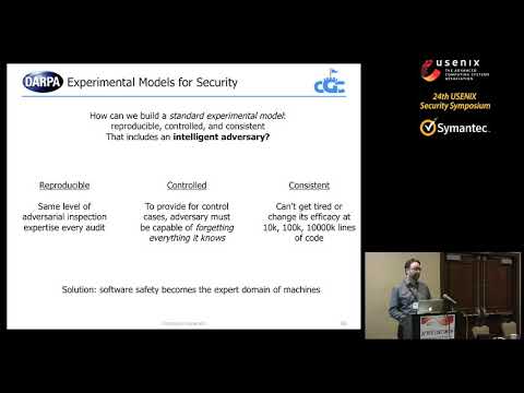 USENIX Security '15 - Machine vs. Machine: Lessons from the First Year of Cyber Grand Challenge