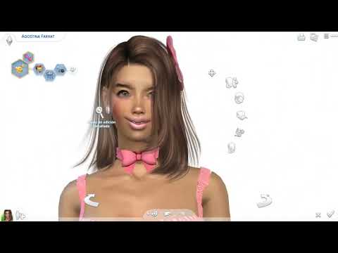sims4 high detail download brown hair female Agostina Farhat by Bonita100 Cas Video Preview