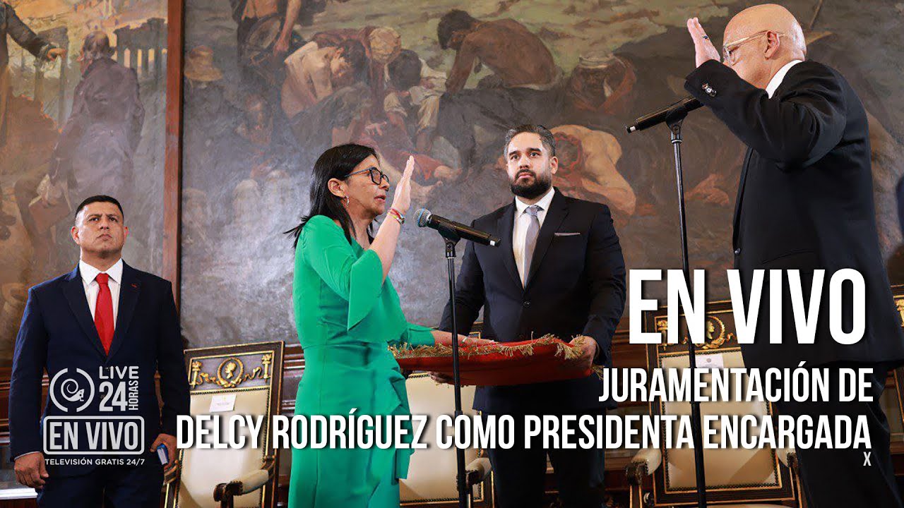 Juramentación de Delcy Rodríguez como Presidenta Encargada de Venezuela