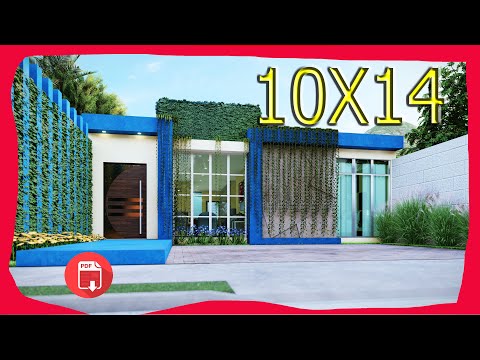 House plan 10x14 / Economic house / modern houses