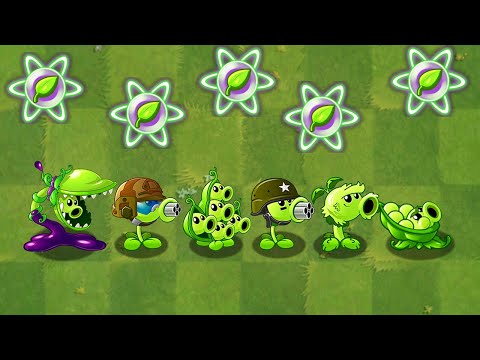 PvZ 2 Mod 9.6.1 - All Green Pea Plants LEVEL 999999 Power-Up vs All Final Boss!