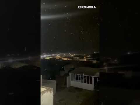 Pinheiro Machado, na região da Campanha do Rio Grande do Sul, registrou neve na madrugada