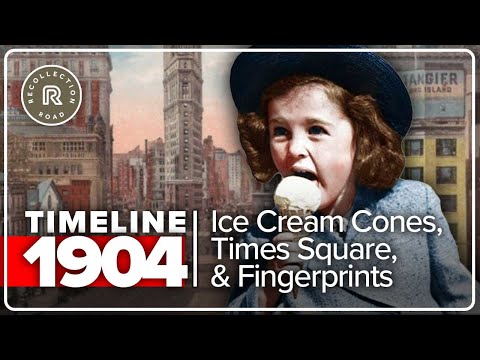 Timeline 1904 - Ice Cream Cones, St. Louis Olympics, and First Times Square NYE