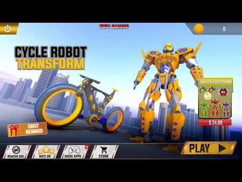 BMX Cycle Robot Games - Robot Transform Wars - Android Gameplay