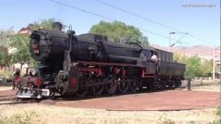 preview picture of video 'Divriği Türkiye TCDD 56 548 Railway Turntable - Drehscheibe - Steam Railway'