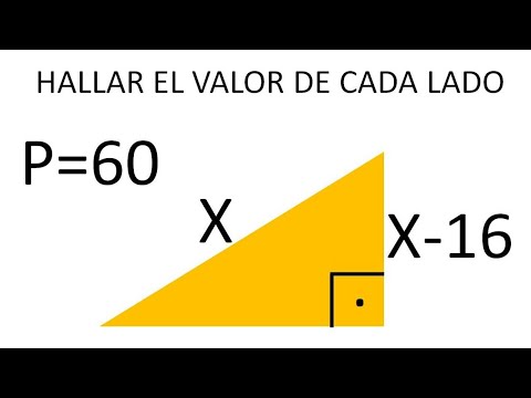 HALLAR LOS LADOS DE UN TRIÁNGULO RECTÁNGULO CONOCIENDO EL PERÍMETRO (Teorema de Pitágoras)
