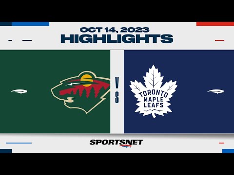 NHL Highlights | Wild vs. Maple Leafs - October 14, 2023