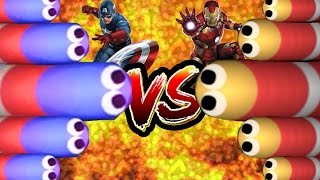 IRON MAN Vs CAPTAIN AMERICA IN SLITHER.IO - Crazy New Skin Gameplay - Top Player Gameplay Slither.io
