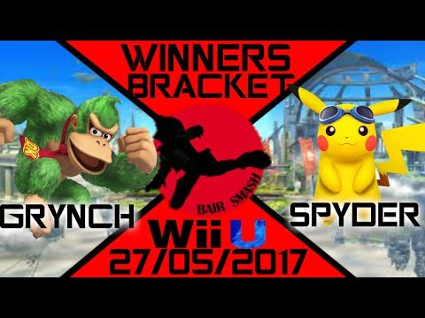 Bair Smash 13 Winners Round 1 - BS | Grynch (Donkey Kong) Vs. Spyder (Lucina, Pikachu) - Smash Wii U