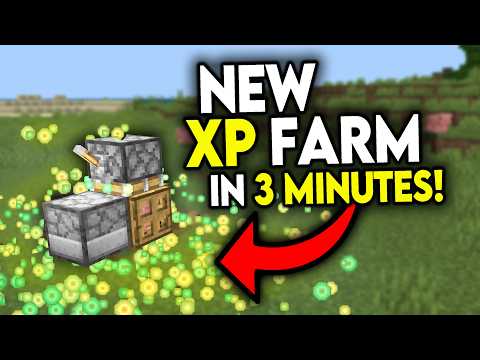 BEST XP FARM Minecraft Bedrock - 53 Levels in 3 min!