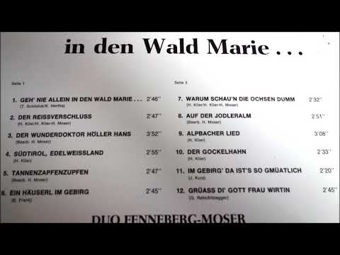 DIE TIROLER   STIMMUNGSKANONEN FENNEBERG  MOSER   geh nie allein in den wald marie