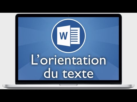 comment modifier orientation ecran