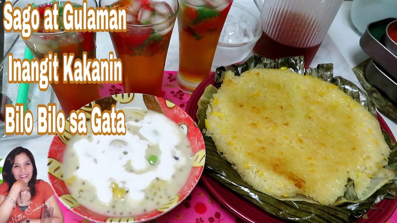 Inangit Rice Dessert(with Giantaang Bilo Bilo and Sago at Gulaman Drink)