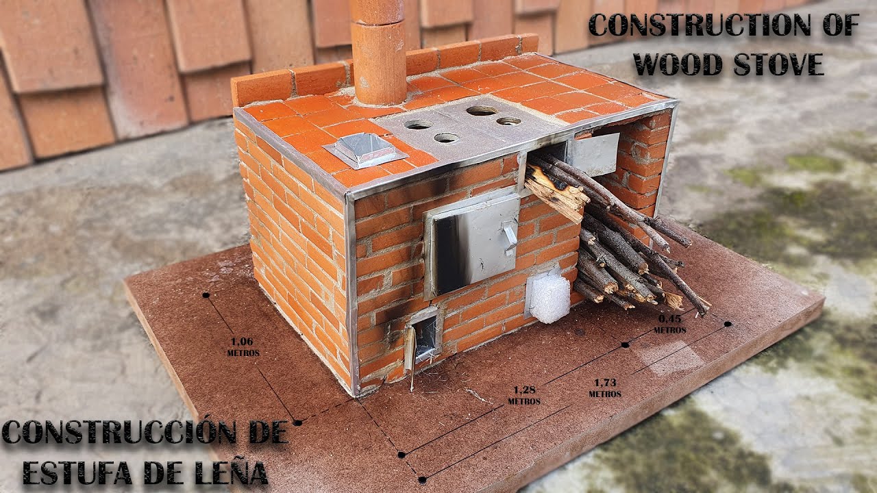 ESTUFA DE LEÑA ECOLÓGICA CON MEDIDAS /CONSTRUIDA PASO A PASO /CONSTRUCTION OF A BEAUTIFUL WOOD STOVE