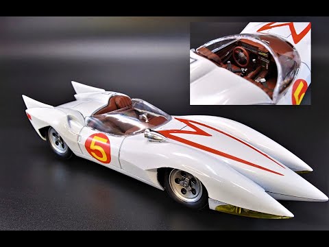 Speed Racer Mach 5 1/25 Scale Model Kit Build Review Anime Manga Cartoon Polar Lights POL981 Mach V