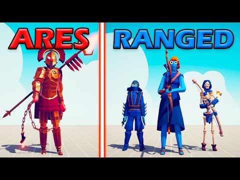 RANGED TEAM vs ARES TEAM - Totally Accurate Battle Simulator | TABS