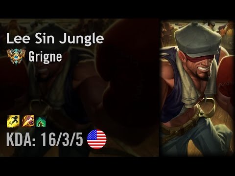 Lee Sin Jungle vs Nidalee - Grigne - NA Challenger Patch 6.10