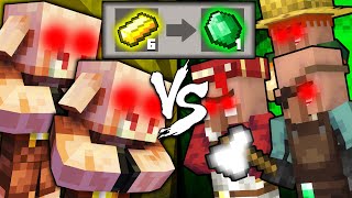 Villagers vs. Piglins - Minecraft Trade Battle