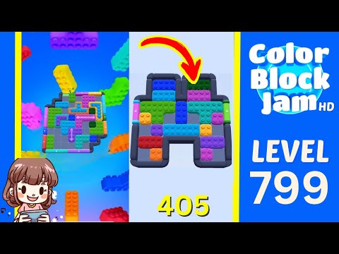 Color Block Jam Level 405 (799) Solution Walkthrough