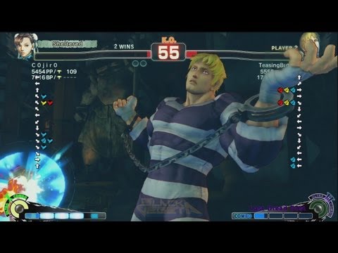 TeasingButton01 (Cody) vs Cojiro (Chun Li) - AE 2012 Matches *1080p*