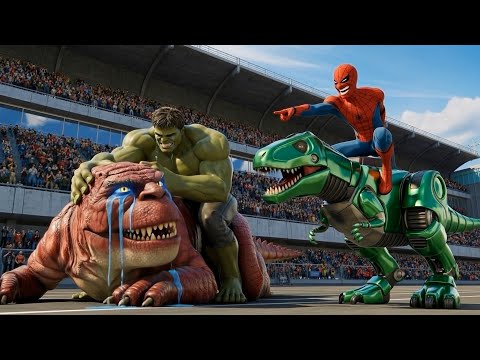 🕷️ SPIDERMAN vs Legendary T-Rex 🦖 | Epic Dinosaur Racing Championship ⚡ AI Action