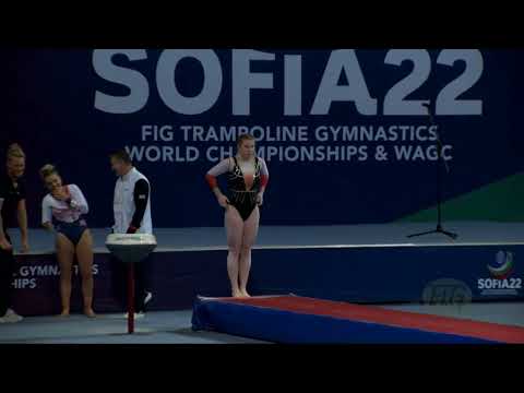 MILH Evi (BEL) W - 2022 Trampoline Worlds, Sofia (BUL) - Q Tumbling Exercise 2