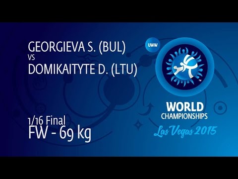 1/16 FW - 69 kg: D. DOMIKAITYTE (LTU) df. S. GEORGIEVA (BUL) by FALL, 8-1
