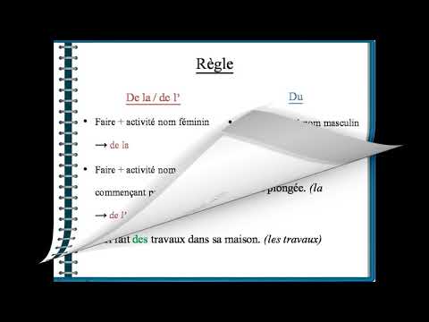 Le verbe faire pour les activités