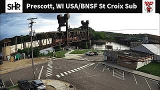 Prescott, WI USA | East Train Cam LIVE | BNSF St. Croix Sub | Fixed Cam | MP 407.606 live webcam