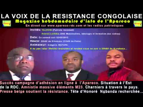 LA VOIX DE LA RESISTANCE CONGOLAISE DU SAMEDI 02 MAI 2015 AVEC YAJOVIN ET LUKIKA