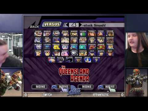 QUT Smash 10 Project M  - LR4 - Jetfantastic (Ganon) vs Switch (Fox)