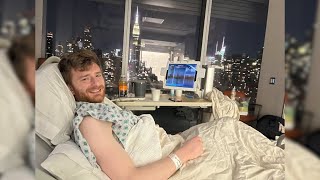 Ian Wax in a hospital bed