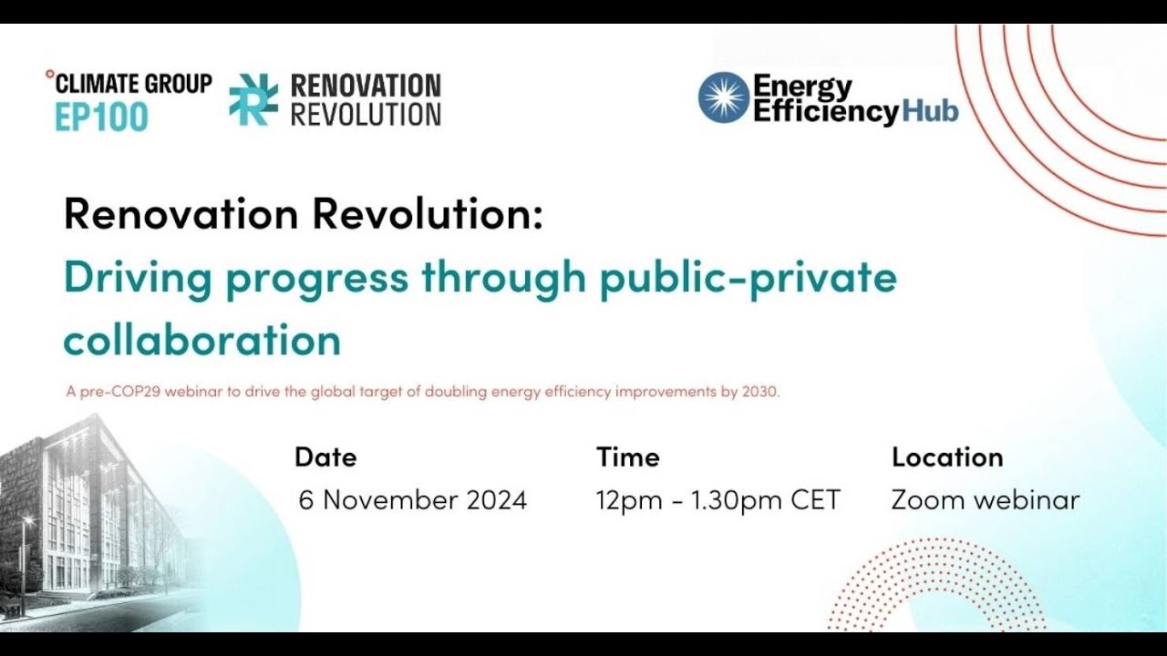 Renovation Revolution: Driving progress through public private collaboration
