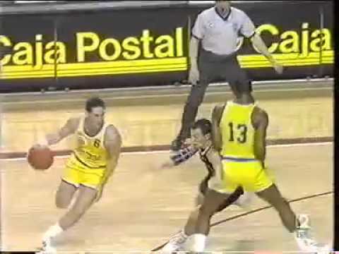 1991/92.- Estudiantes Caja Postal 98 Vs Maccabi Elite 74 (Cuartos, Euroliga - 2º Partido)