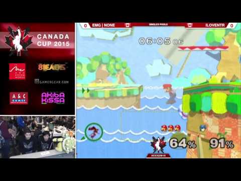 CCG2K15 - EMG | n0ne (Mario) vs ILoveNTR (Marth) - Melee Singles Pools