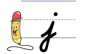 Pencil Pete's Cursive Writing - Lowercase j
