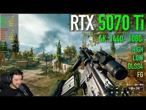 RTX 5070 Ti - BATTLEFIELD 6 - High & Low settings at 1080p, 1440p, 4K
