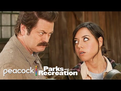Ron being April’s adoptive father for 12 minutes straight | Parks and Recreation