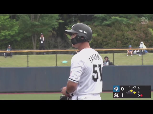 【ファーム】チャンスで決める!! マリーンズ・山口航輝 レフトへのタイムリーヒットで先制!! 2025年6月7日 千葉ロッテマリーンズ 対 北海道日本ハムファイターズ