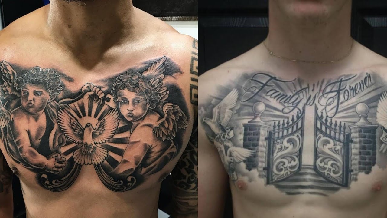 TATUAGEM NO PEITORAL MASCULINO PARA SE INSPIRAR - ESTILO TATOO PARA HOMENS 2022