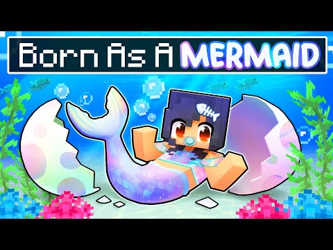 Born as a BABY MERMAID In Minecraft!